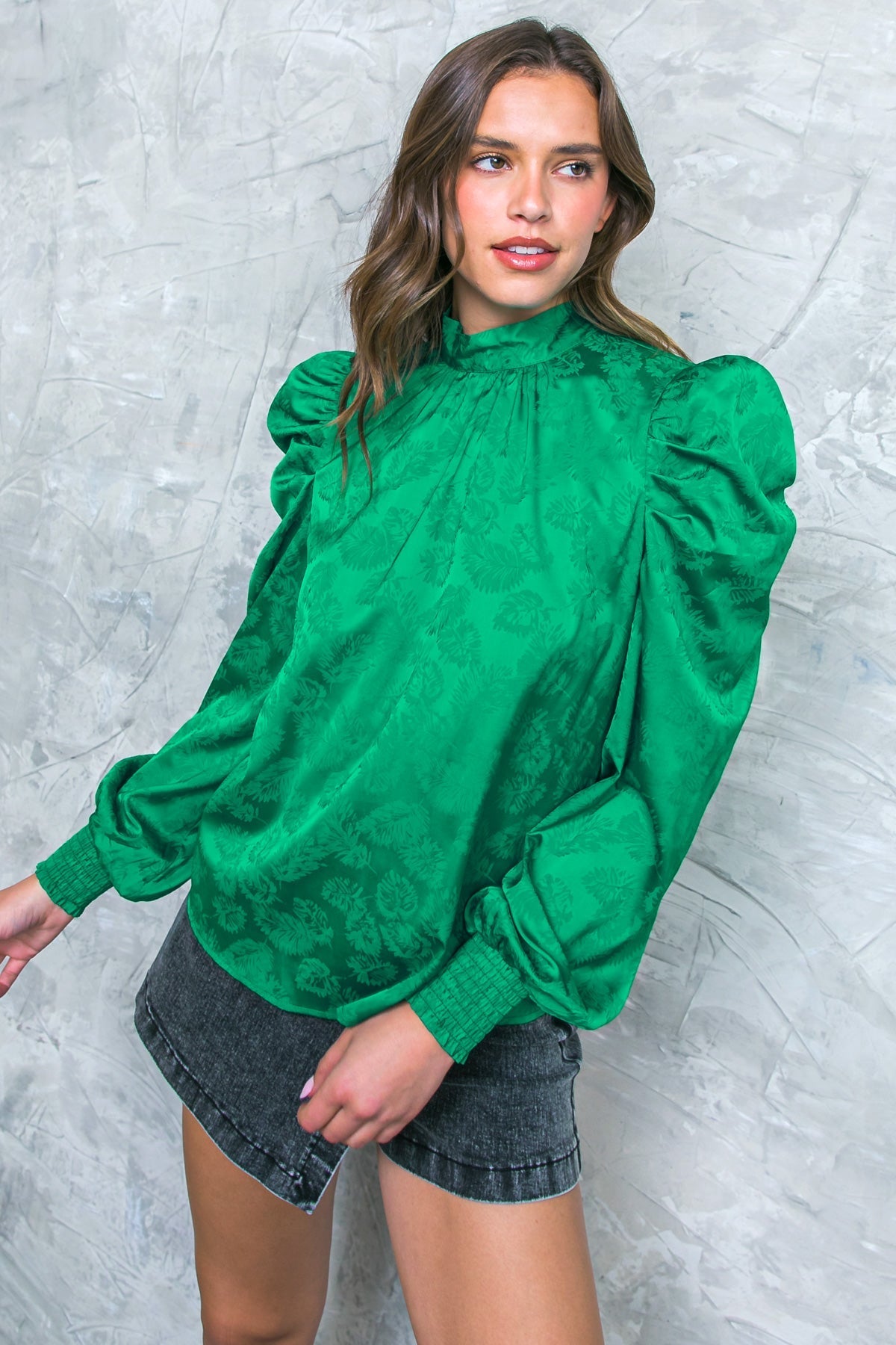 STOLEN GLANCES SATIN TOP Flying Tomato